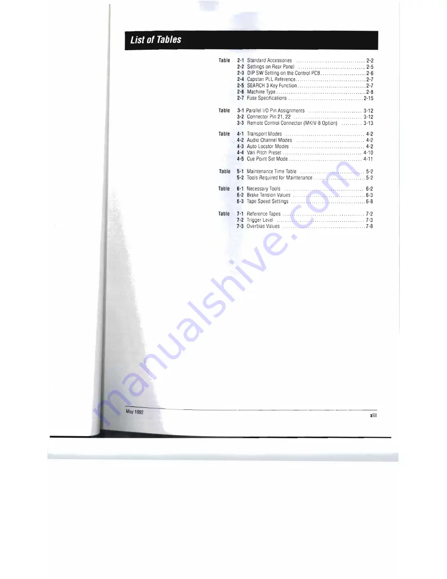 OTARI MX-505MKIV-2 Operation & Maintenance Manual Download Page 11