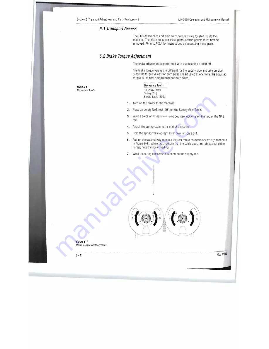 OTARI MX-505MKIV-2 Operation & Maintenance Manual Download Page 62