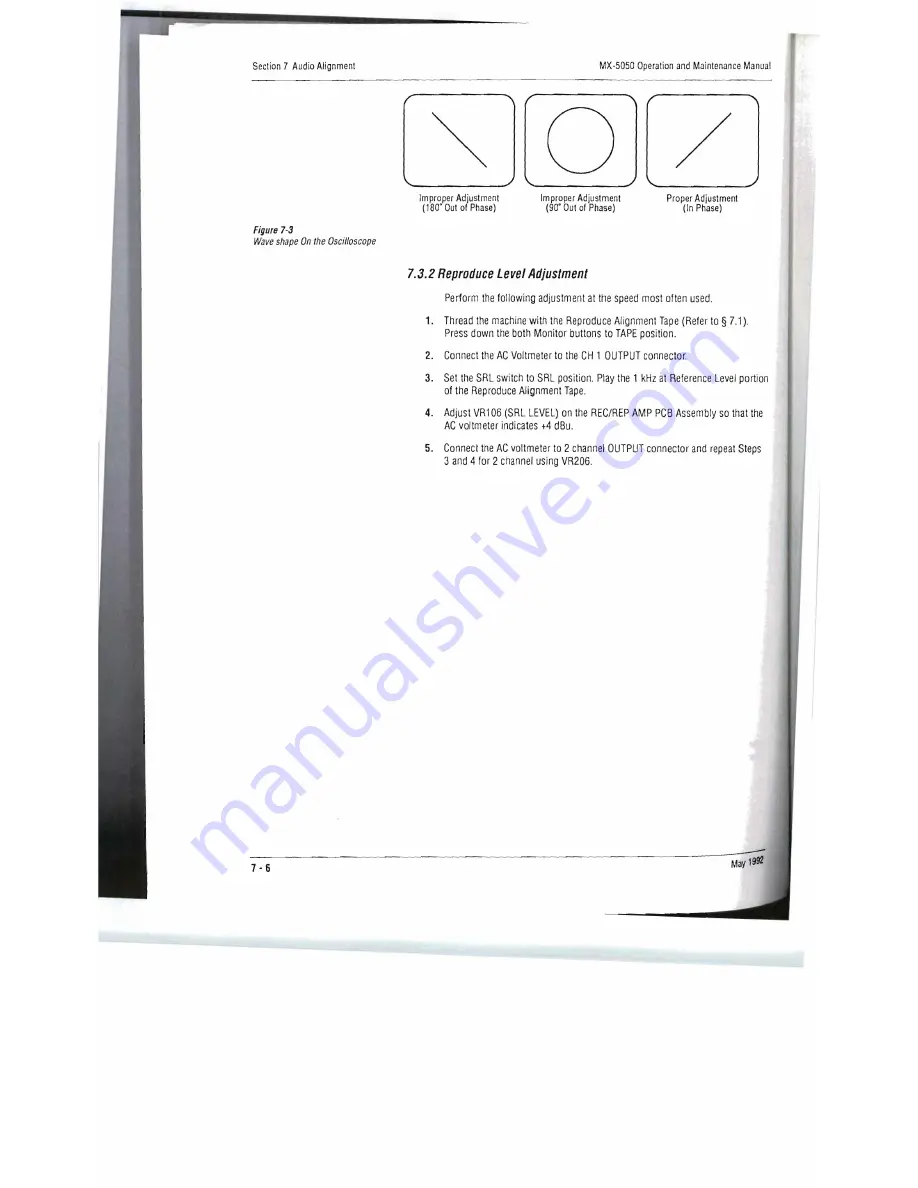 OTARI MX-505MKIV-2 Operation & Maintenance Manual Download Page 78