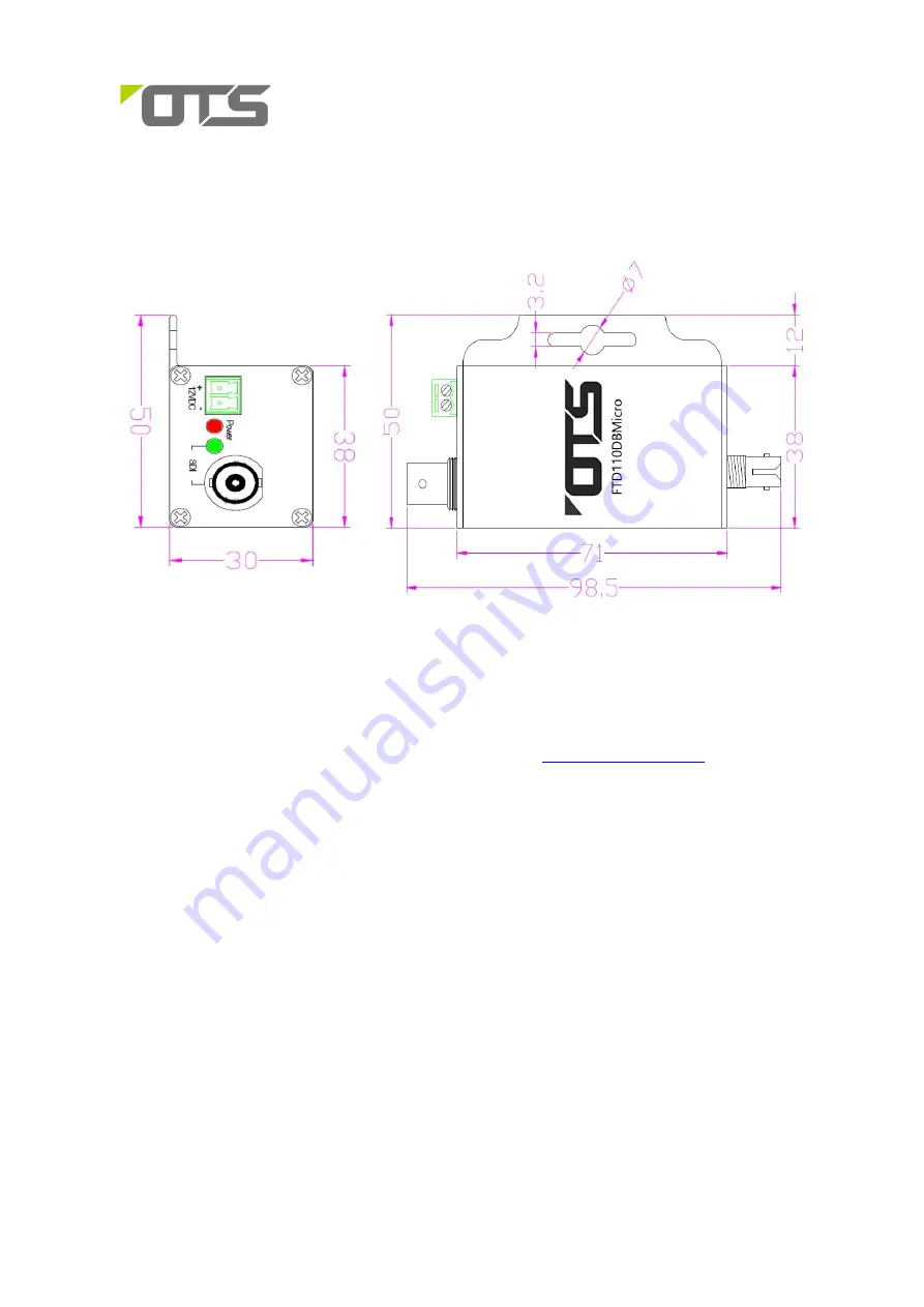 OTS FTD110DBMicro Скачать руководство пользователя страница 6