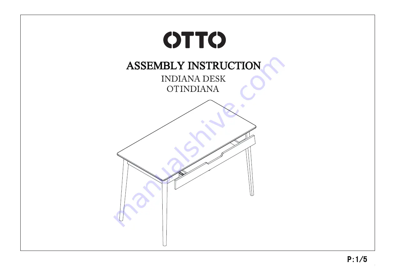 Otto INDIANA DESK Скачать руководство пользователя страница 1