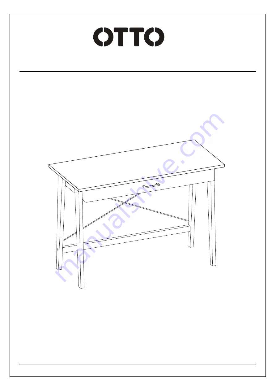 Otto MERLOT SINGLE DRAWER DESК OTMERLOTOA Assembly Instructions Manual Download Page 1