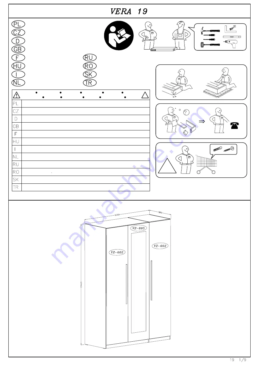 Otto VERA 19 Assembly Instructions Manual Download Page 1