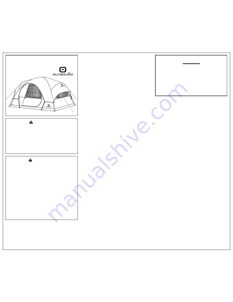 Outbound 076-5451-6 Owner'S Manual Download Page 1