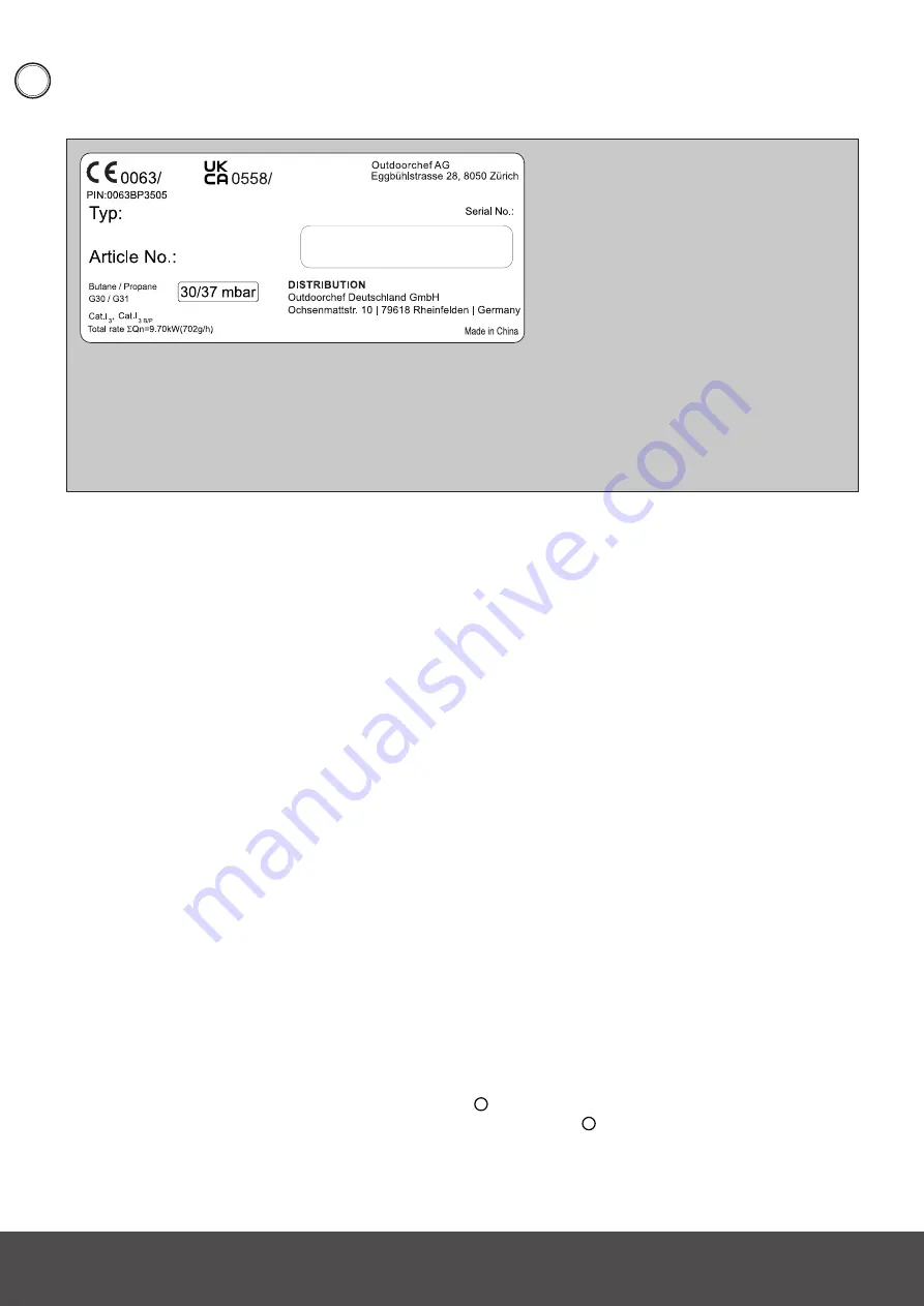 OUTDOOR CHEF BLAZING ZONE DAVOS 570 G PRO Manual Download Page 4