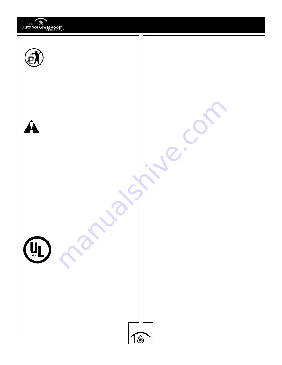 Outdoor GreatRoom Company Cook Number CNE20 Owner'S Operating Instruction Manual Download Page 14