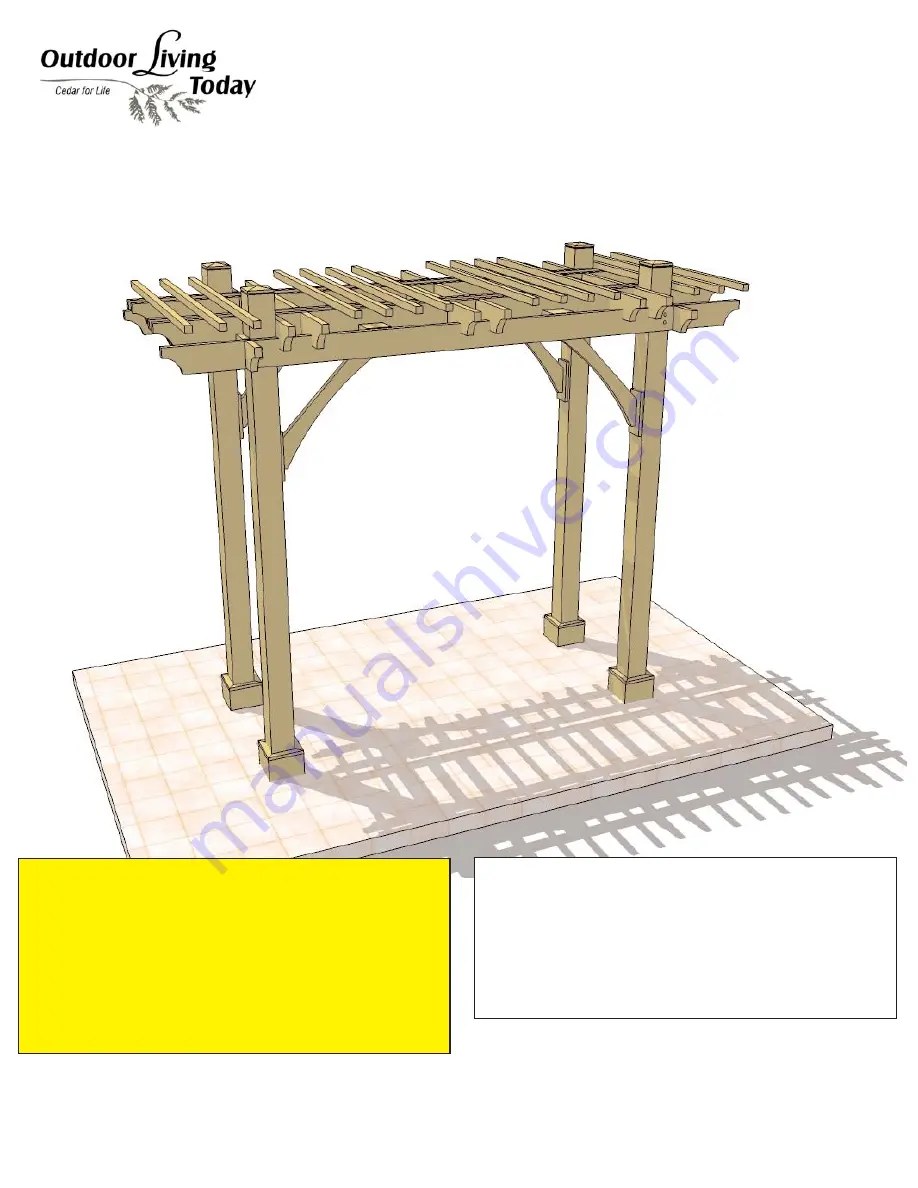 Outdoor living today 5' X 11' Breeze Walkway Скачать руководство пользователя страница 1