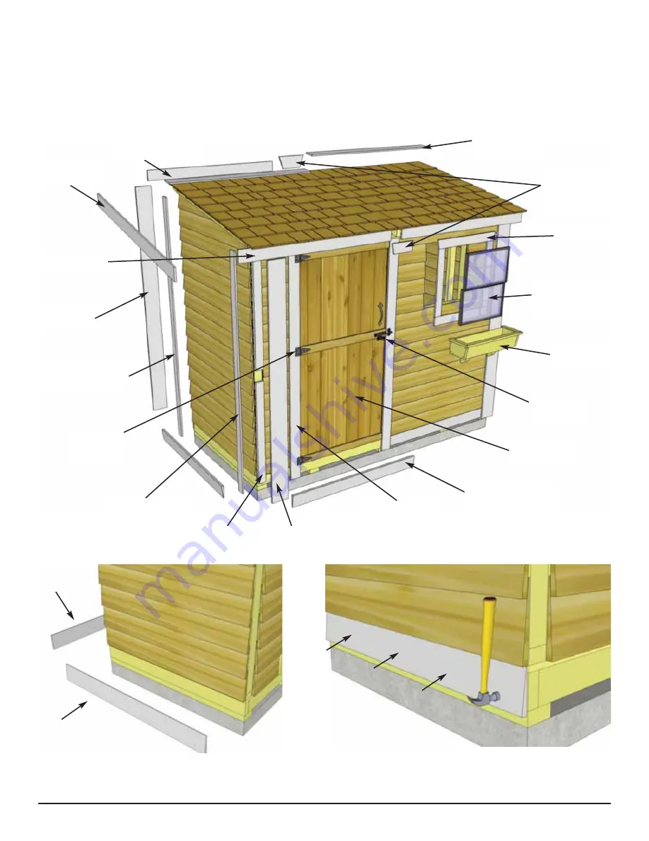 Outdoor living today 8x4 SpaceSaver Bevel Assembly Manual Download Page 20