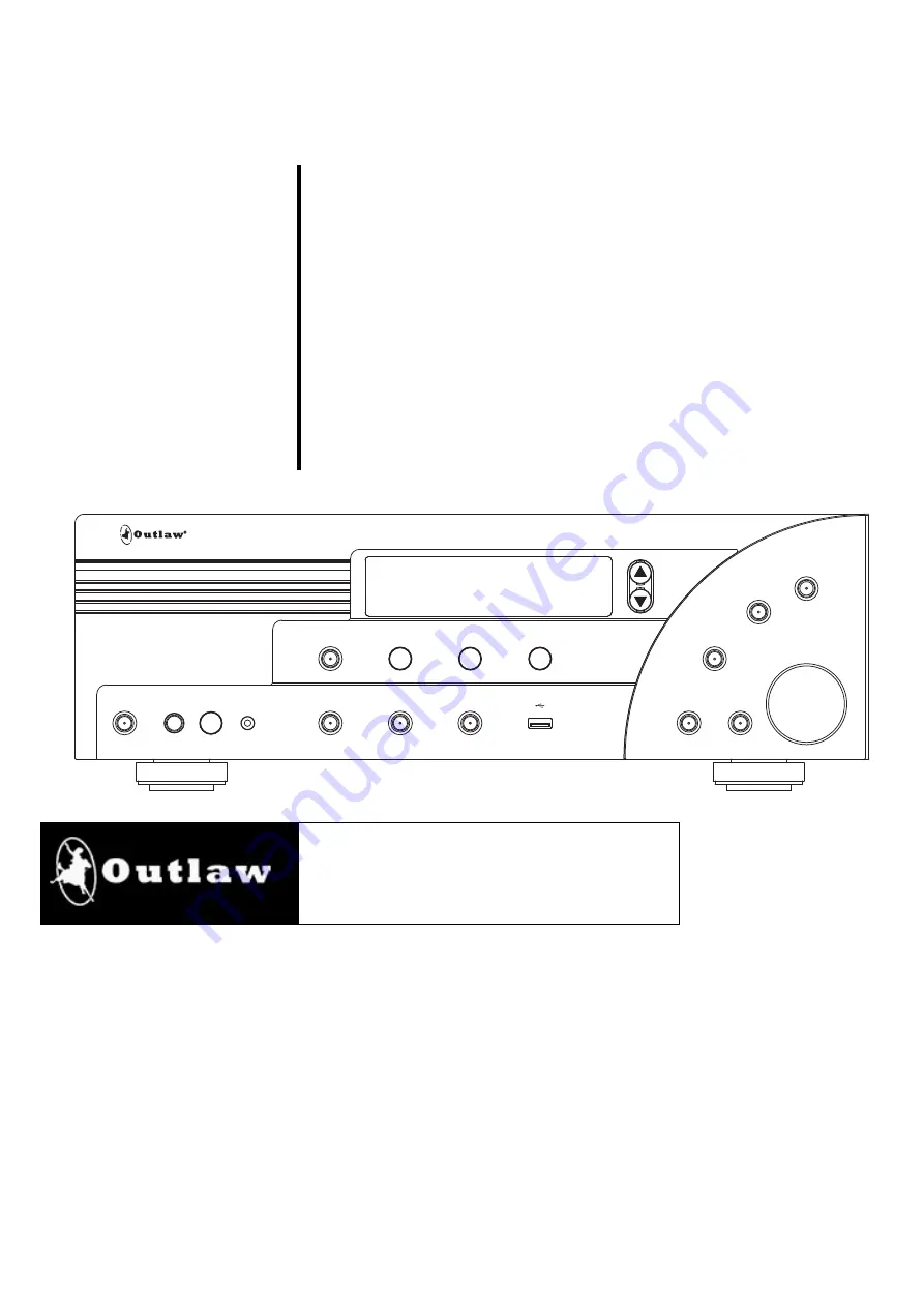 Outlaw RR 2160 Скачать руководство пользователя страница 1