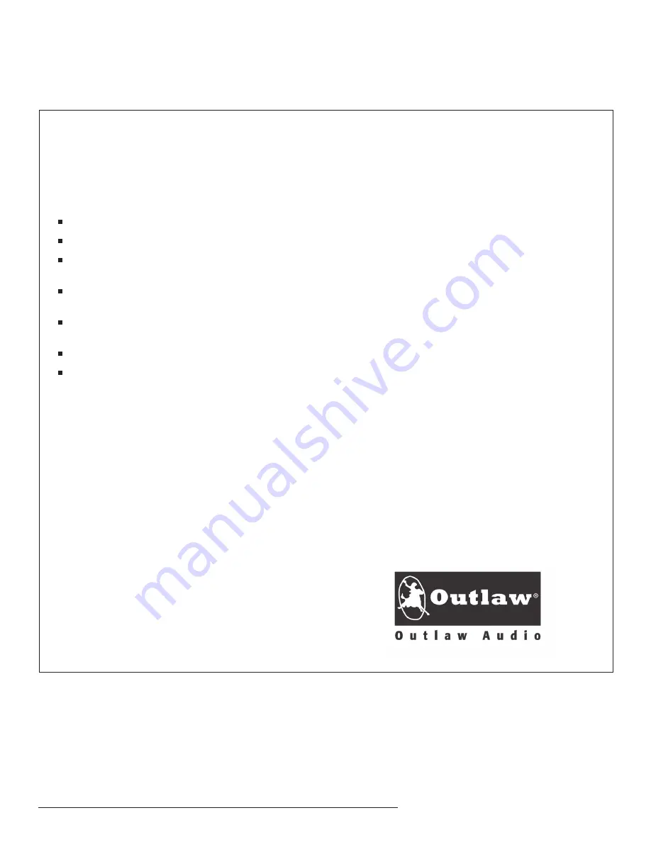 Outlaw RR2180 Quick Start Manual Download Page 4