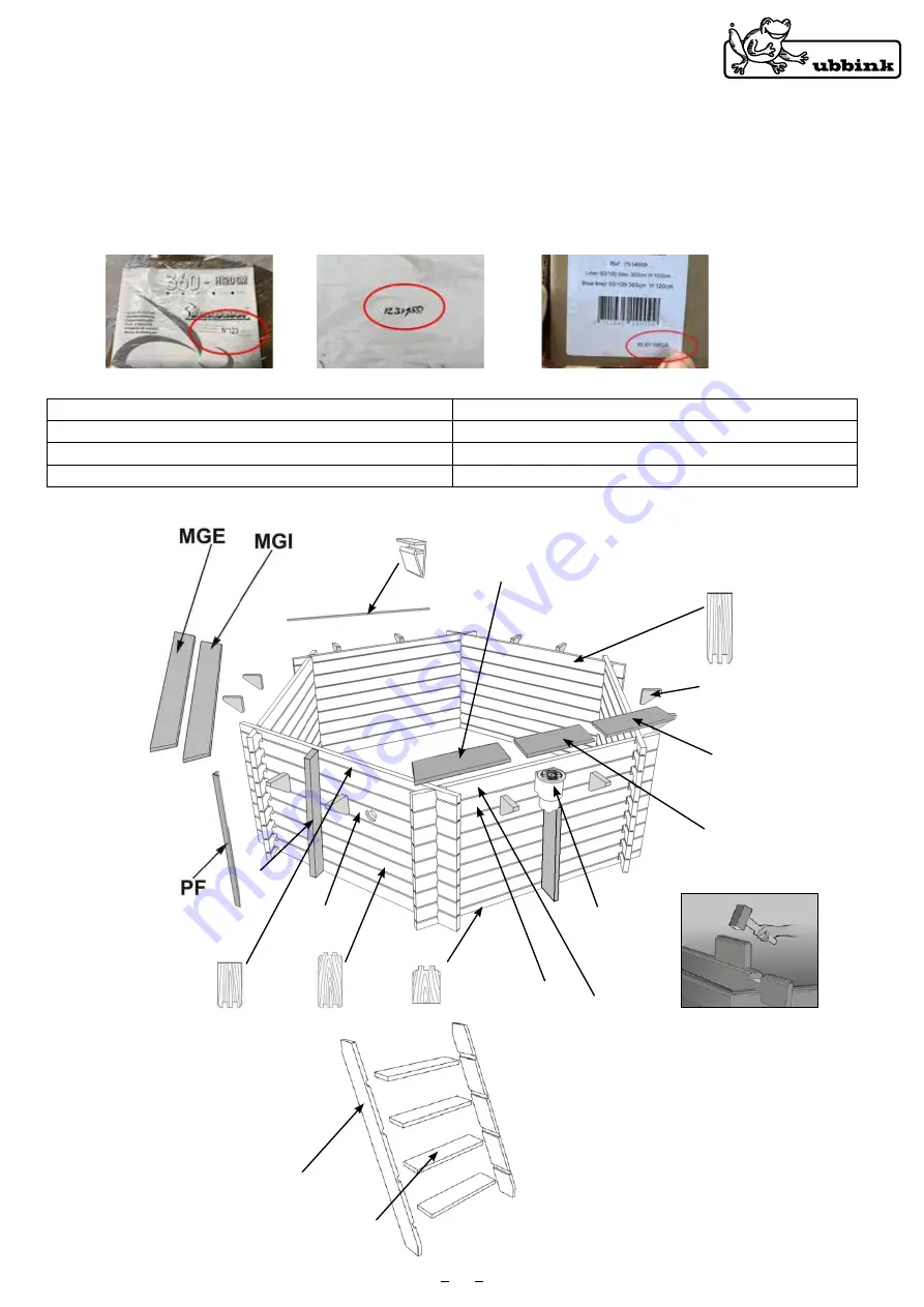 Outside Living Industries ubbink Azura 410 - H120 cm Note Of Assembly Download Page 16