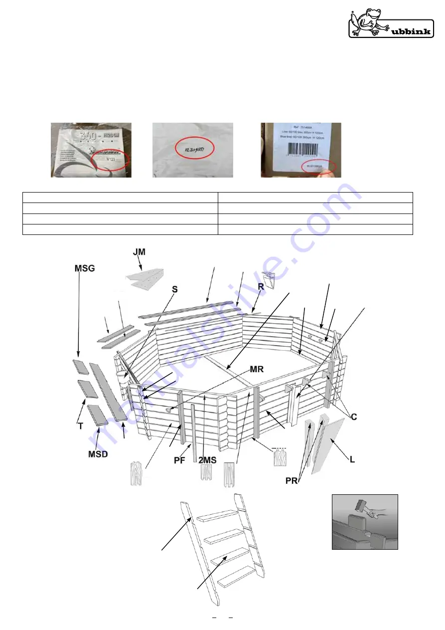 Outside Living Industries ubbink Ocea 400x610 - H130 cm Note Of Assembly Download Page 8