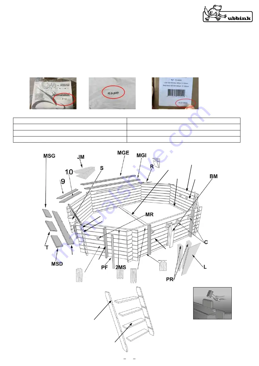 Outside Living Industries ubbink Ocea 400x610 - H130 cm Note Of Assembly Download Page 28