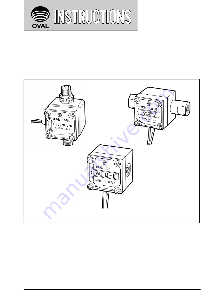 Oval LSF38 Series Instructions Manual Download Page 1