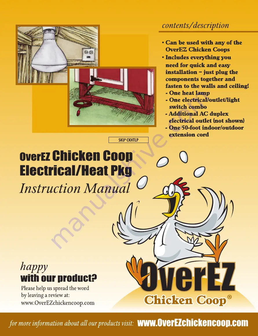 OverEZ Chicken Coop CKHTLP Instruction Manual Download Page 1