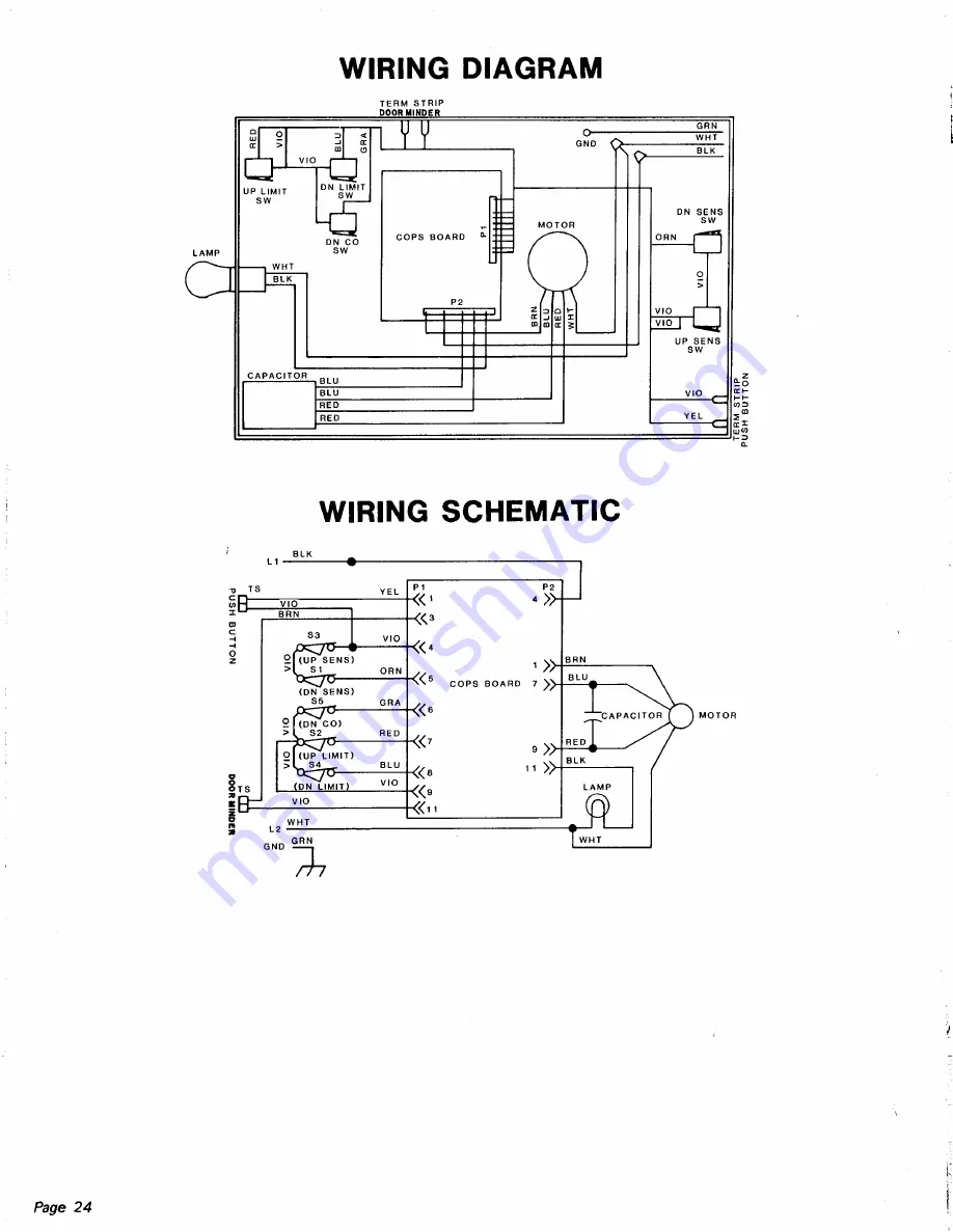 Overhead door 55A Assembly, Installation And Operating Instructions Download Page 24