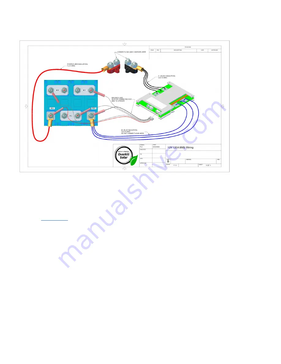 Overkill Solar 120A 4s 12V BMS Instruction Manual Download Page 9