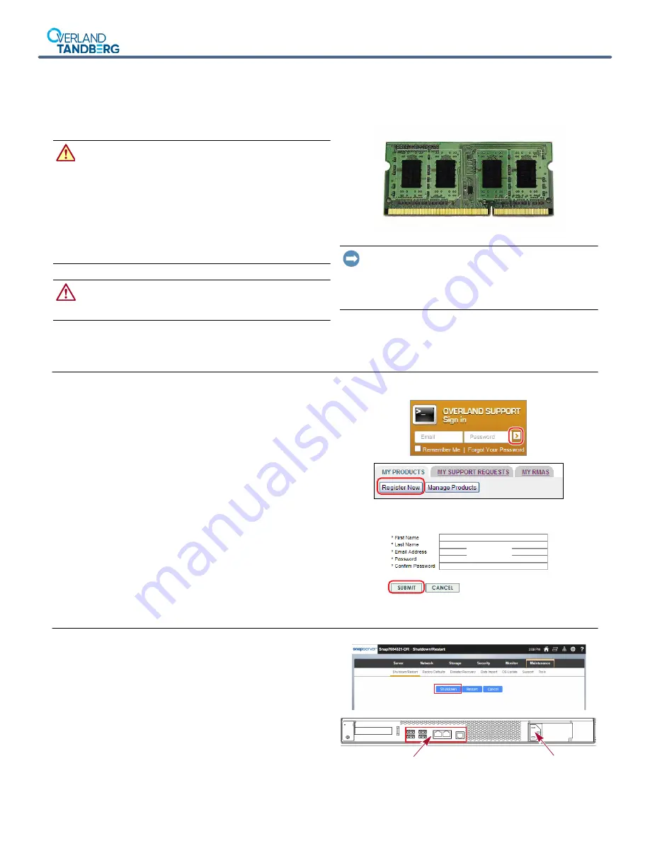 Overland Tandberg SnapServer XSR40 Instructions Download Page 1