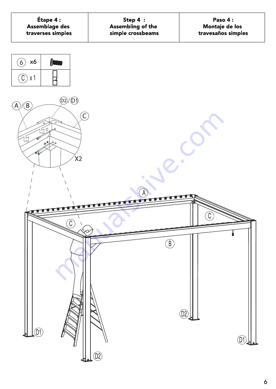 oviala ATHENES Assembly Instructions Manual Download Page 6