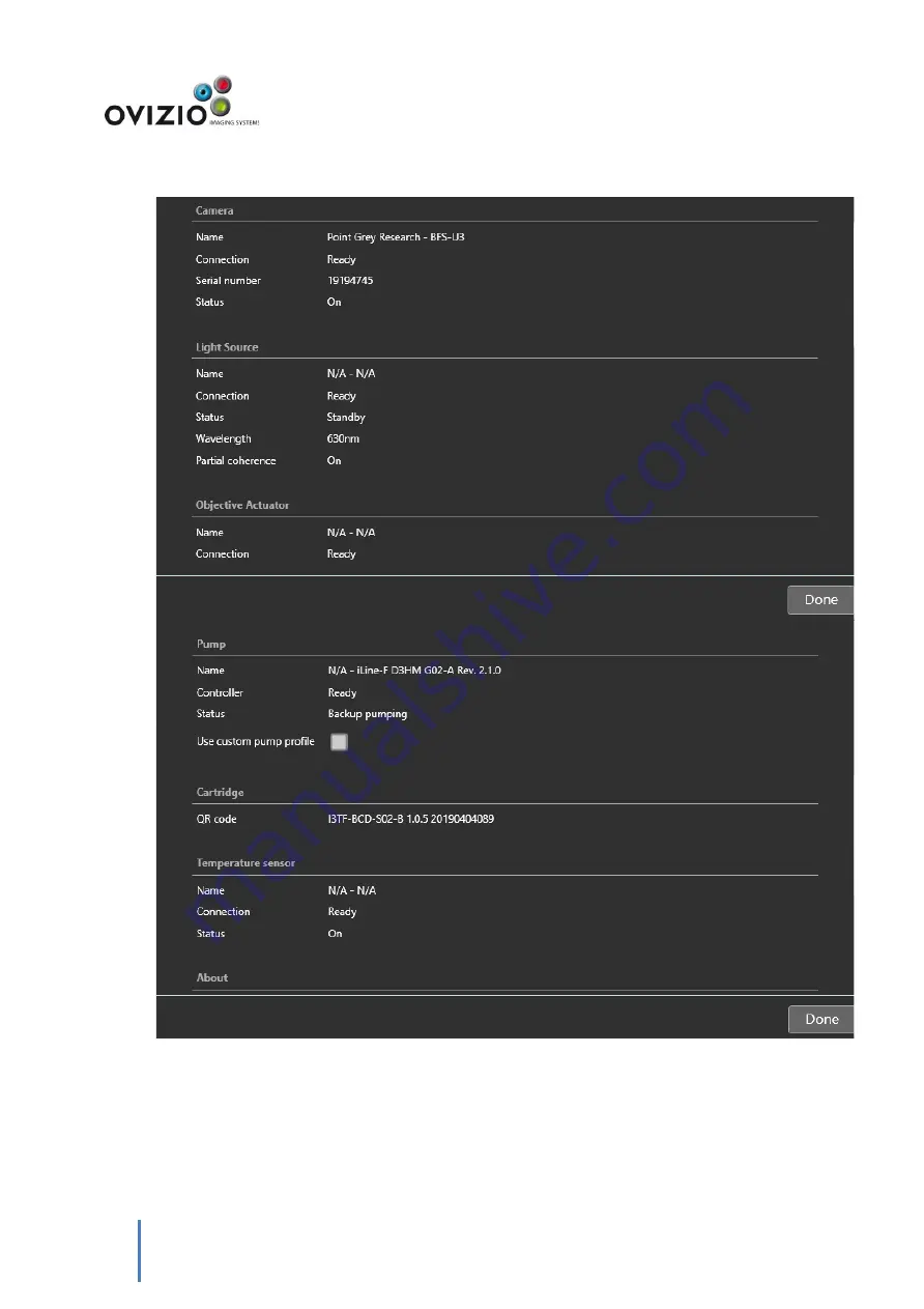 Ovizio Imaging Systems ILine F Pro User Manual Download Page 76