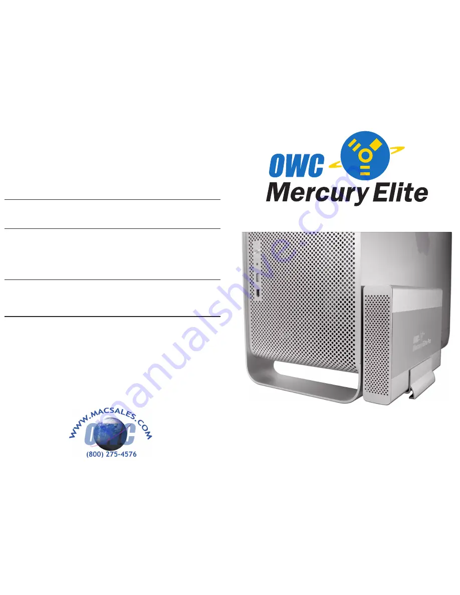 OWC Mercury Elite-AL Owner'S Manual Download Page 1