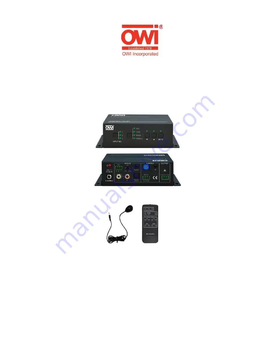 OWI AMPMA70V40 User Manual Download Page 1