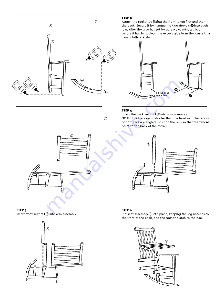 Oxford Garden CLASSIC ROCKER Assembly Instructions Download Page 2