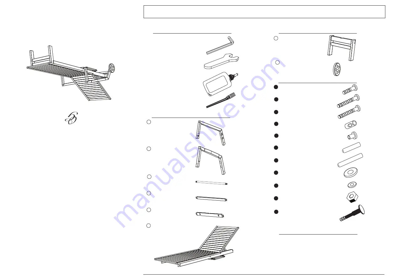 Oxford Garden Siena Chaise Lounge SCL70 Assembly Instructions Download Page 1