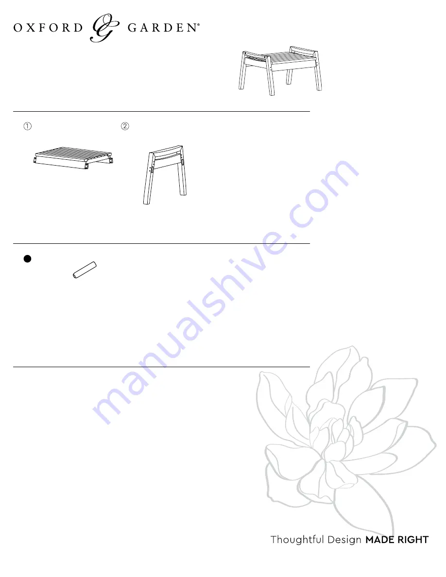 Oxford Garden SIENA OTTOMAN - SOTT Assembly Instructions Download Page 1