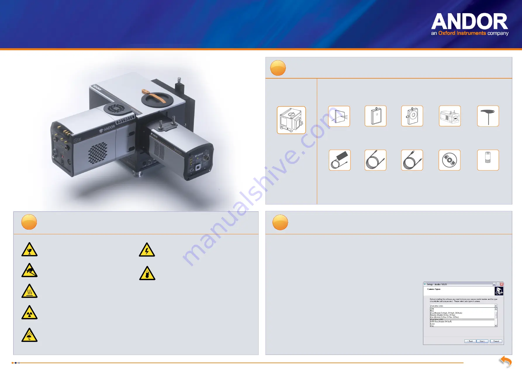 Oxford Instruments Andor Kymera 193i Quick Start Manual Download Page 1