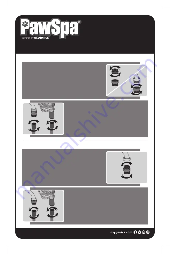 Oxygenics PawSpa 78166 Quick Start Manual Download Page 1