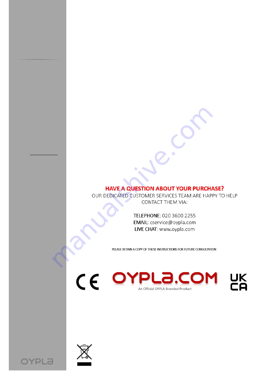 OYPLA DIY 4714 User Manual Download Page 8