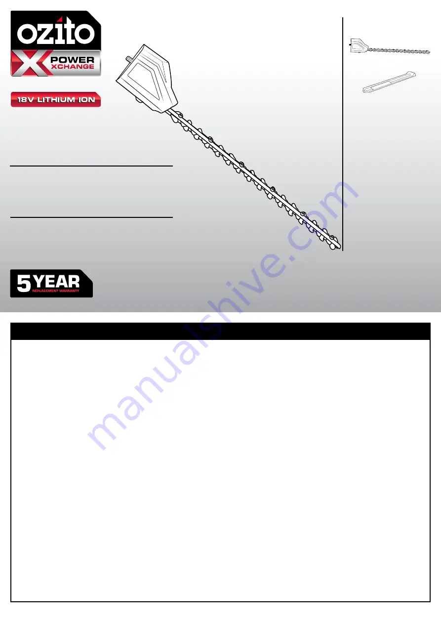 Ozito POWER X CHANGE PXCG-030C Скачать руководство пользователя страница 9