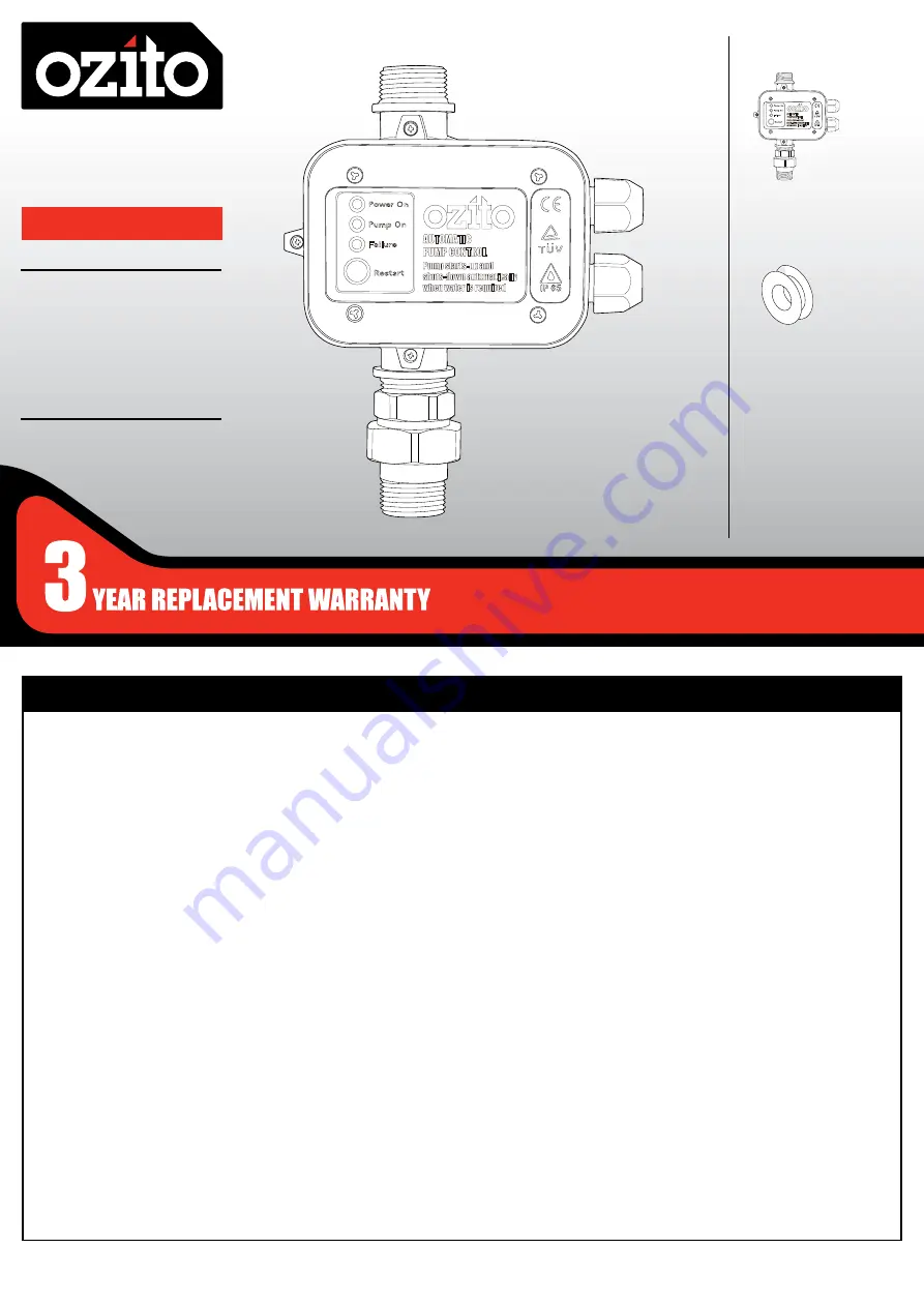 Ozito PSA-001 Instruction Manual Download Page 1