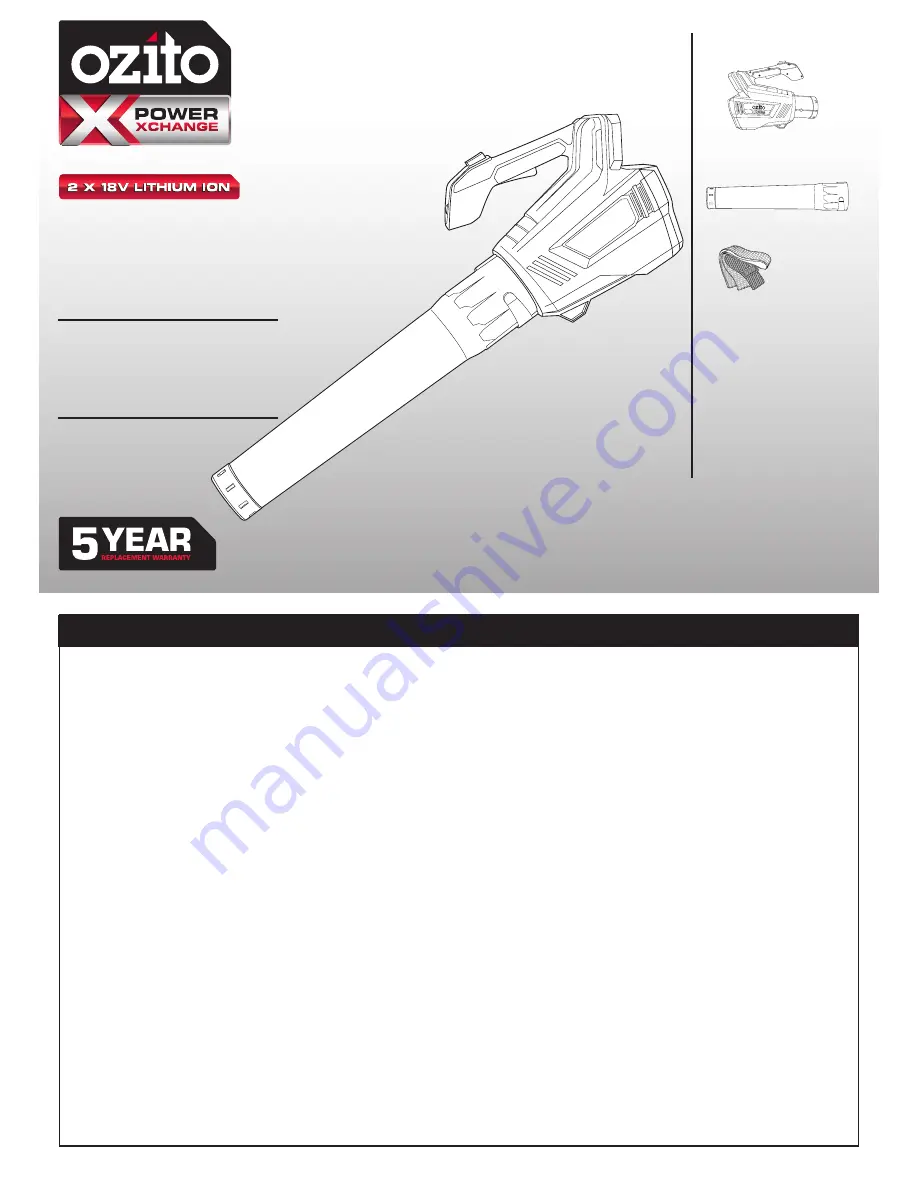 Ozito PXCJBLS-018 Скачать руководство пользователя страница 1