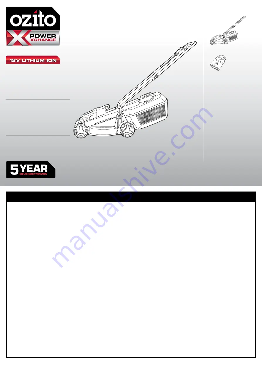 Ozito PXCLMK-1418 Скачать руководство пользователя страница 1