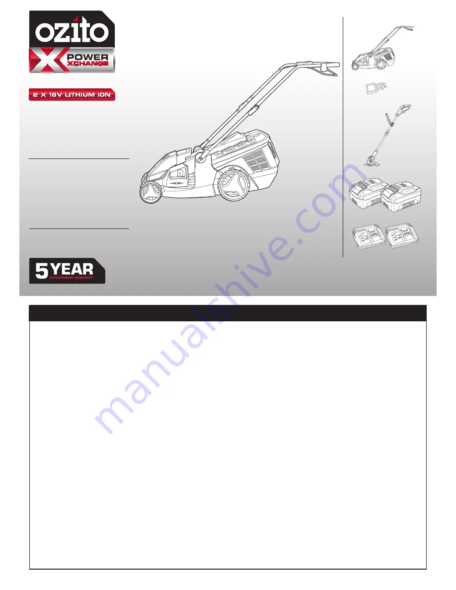 Ozito PXCLMLTC-418U Original Instructions Manual Download Page 1