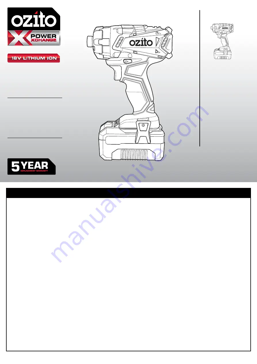 Ozito PXDDK-301 Скачать руководство пользователя страница 1