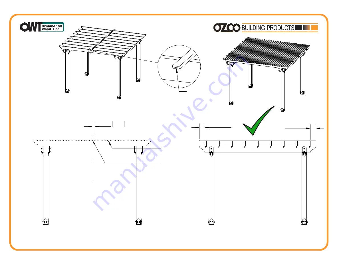 OZKO 320 Pergola Installation Instructions Manual Download Page 14