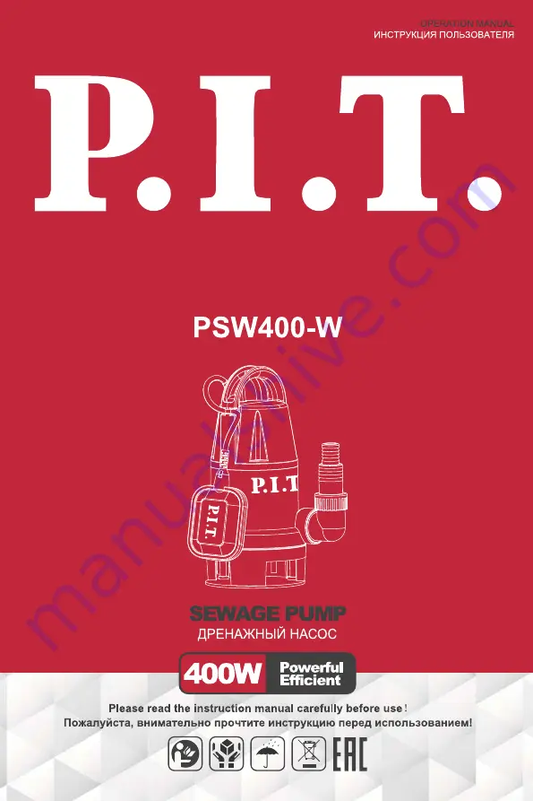 P.I.T. PSW400-W Скачать руководство пользователя страница 1