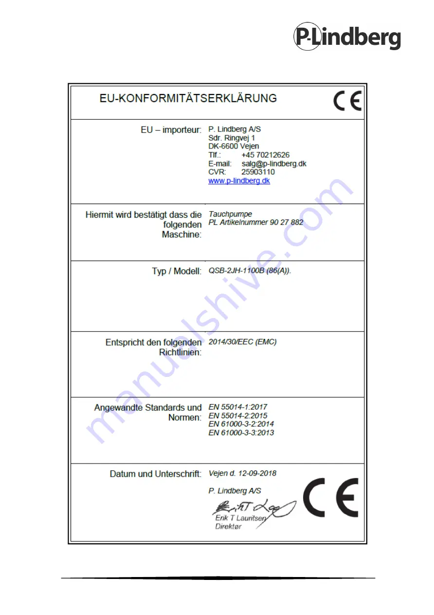 P.Lindberg 9027882 Original Manual Download Page 32