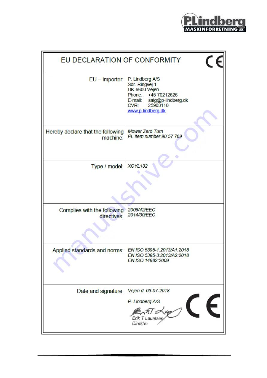 P.Lindberg 9057769 Original Manual Download Page 83