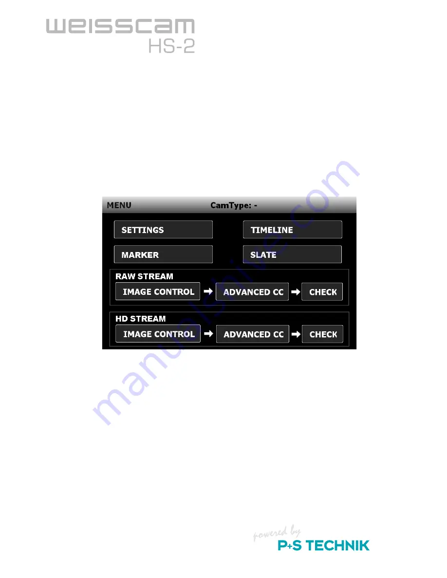 P+S Technik WEISSCAM HS-2 User Manual Download Page 20