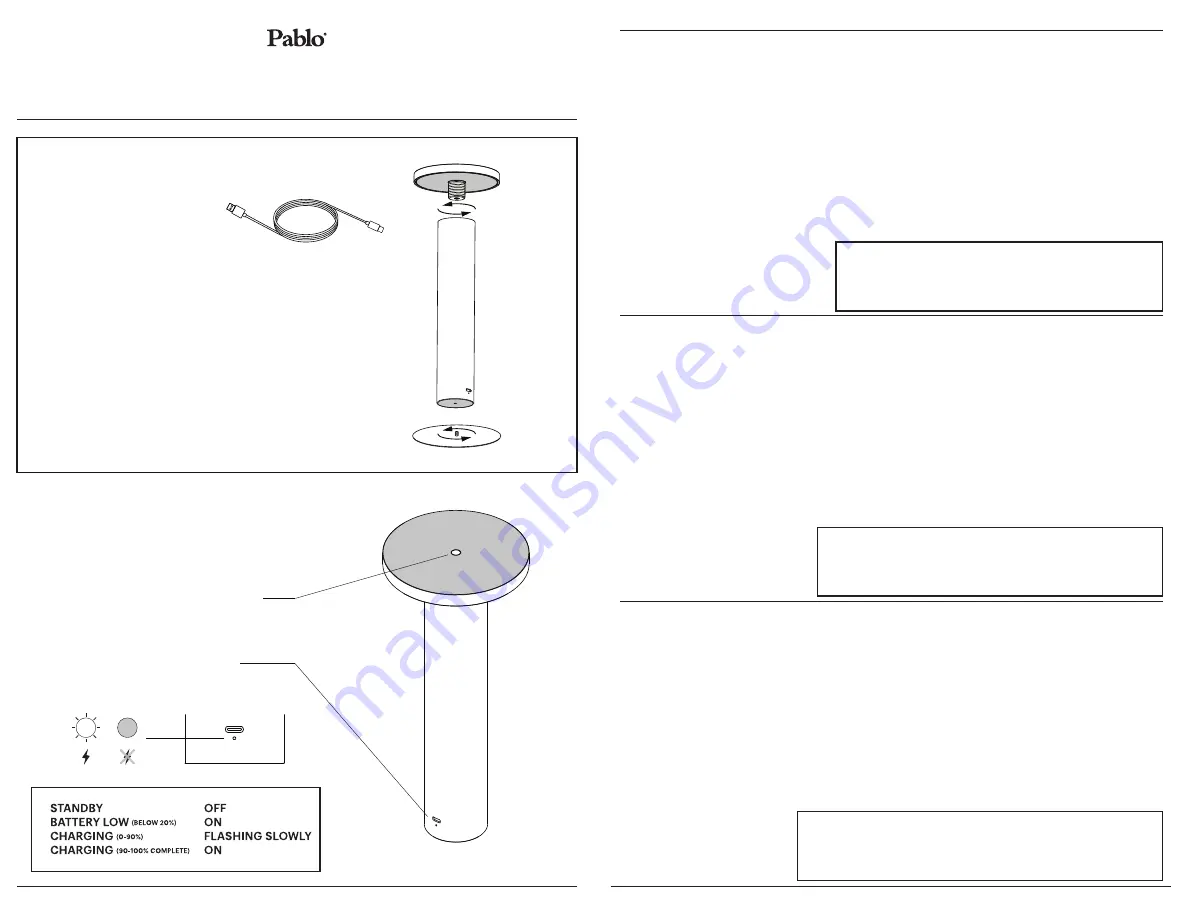 Pablo LUCI TABLE User Manual Download Page 2