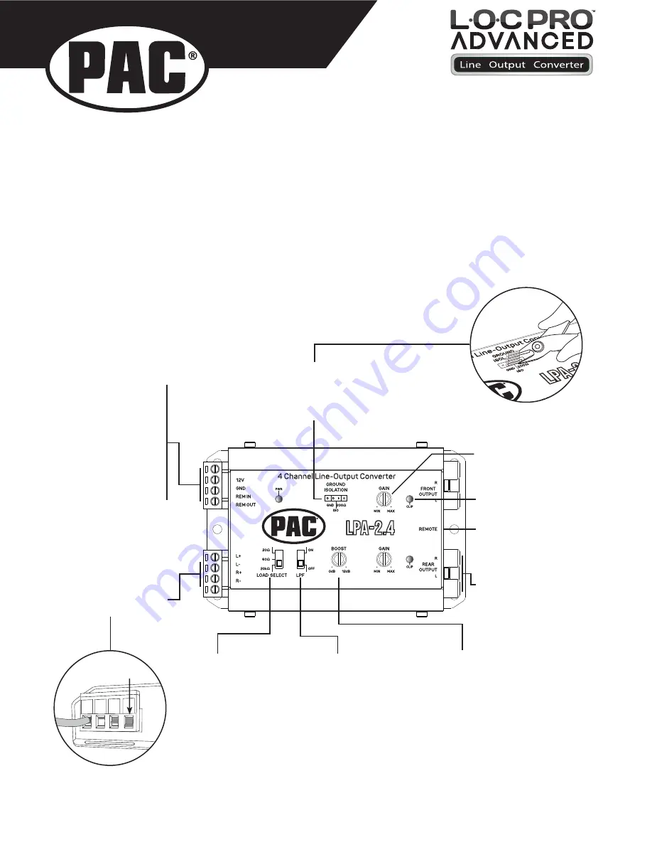 PAC L.O.C.PRO ADVANCED LPA-2.2 Quick Start Manual Download Page 1