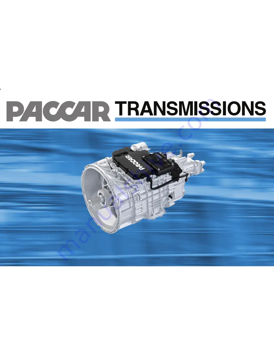 Paccar 12-Speed Operator'S Manual Download Page 1