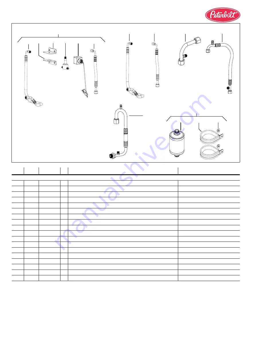 Paccar Peterbilt COMFORT CLASS Service Parts List Download Page 10