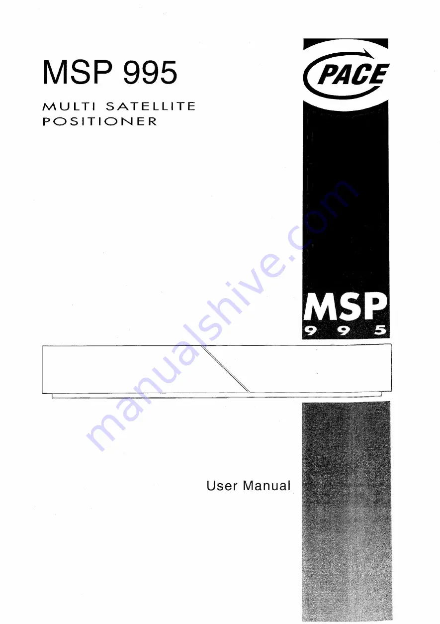 Pace MSP 995 User Manual Download Page 1