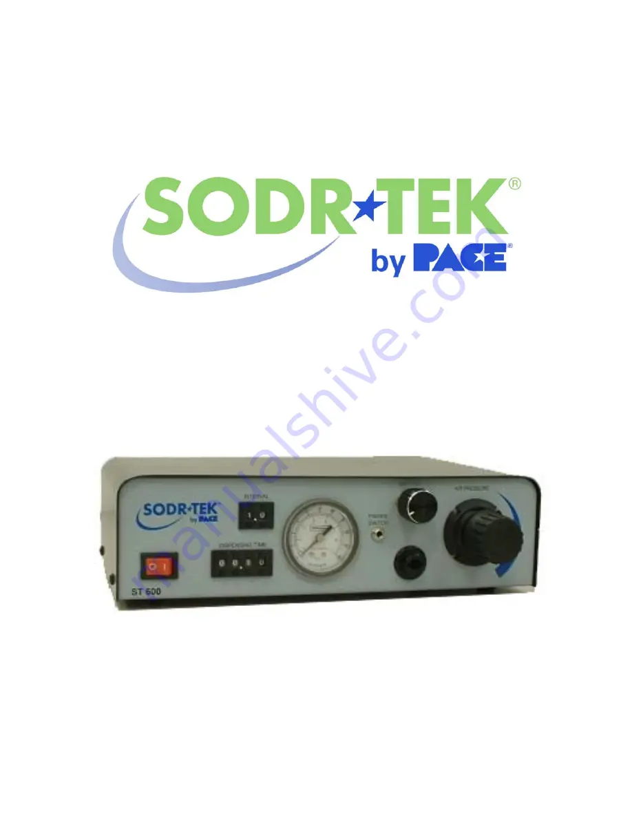 Pace SODRTEK ST 600 Operation And Maintenance Manual Download Page 1