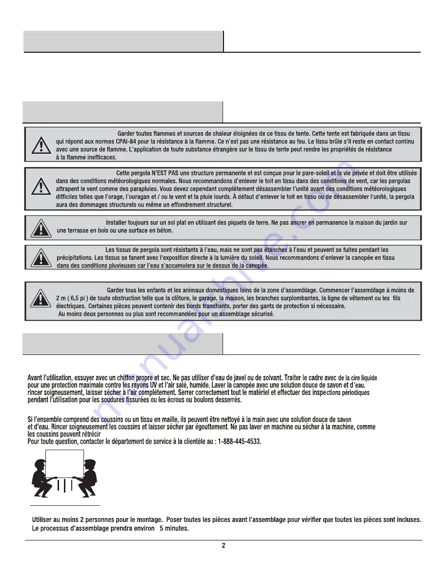 Pacific Casual 1900615 Assembly And Use Instructions Download Page 12